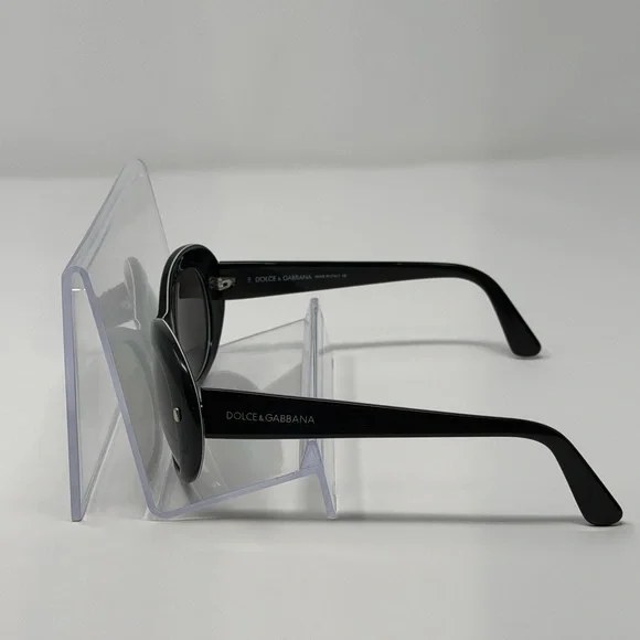 ❌ SOLD ❌ Dolce & Gabbana Glossy Black Oval Sunglasses EUC - Picture 7 of 8